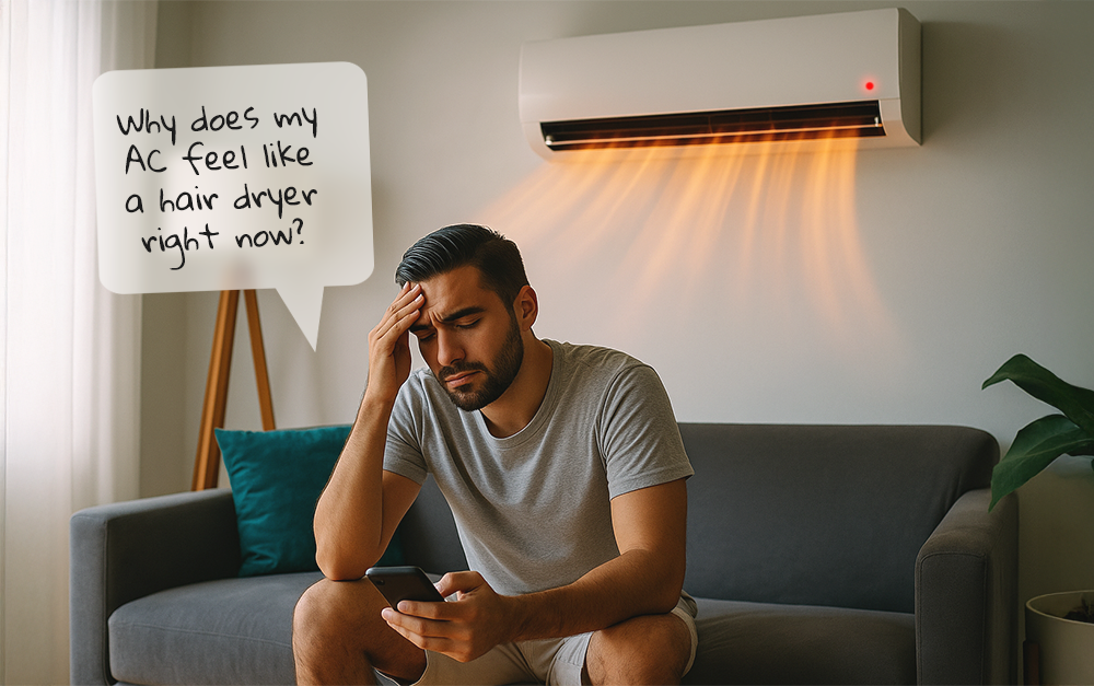 why is my ac blowing warm air