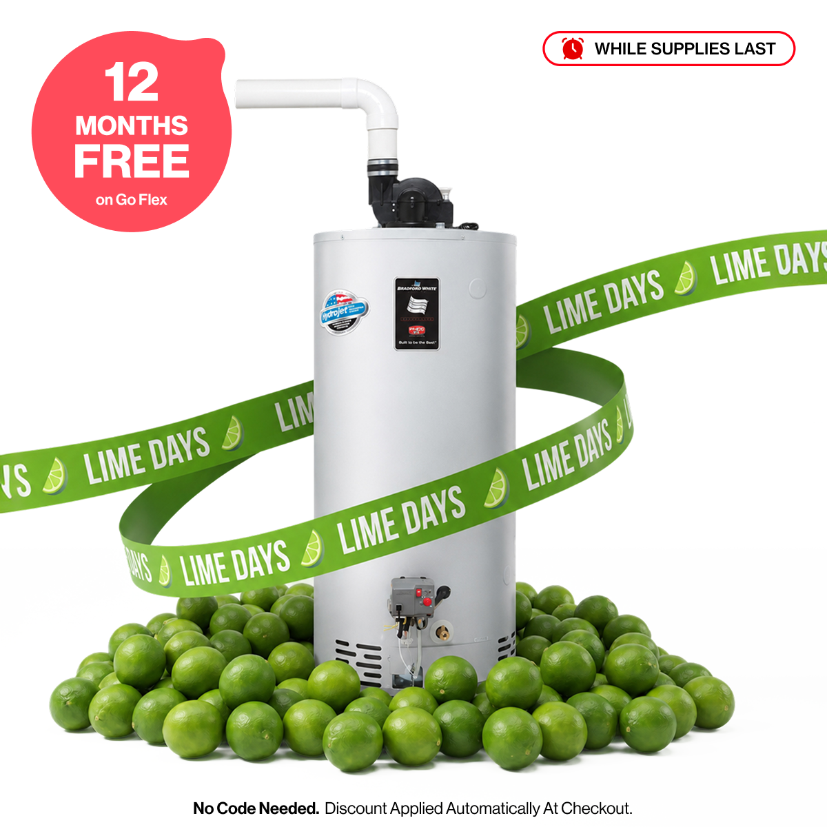 Bradford White 50 Gallon Power Vent Water Heater