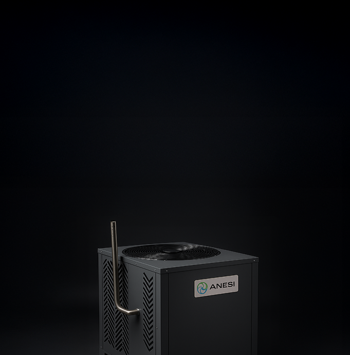 Black water cooler with ANESI logo