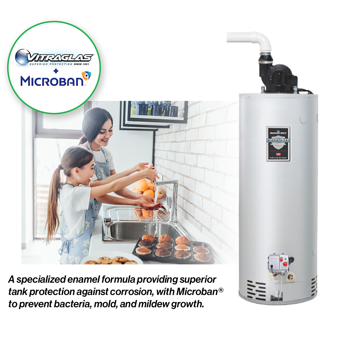 Bradford White 40 Gallon Power Vent Water Heater