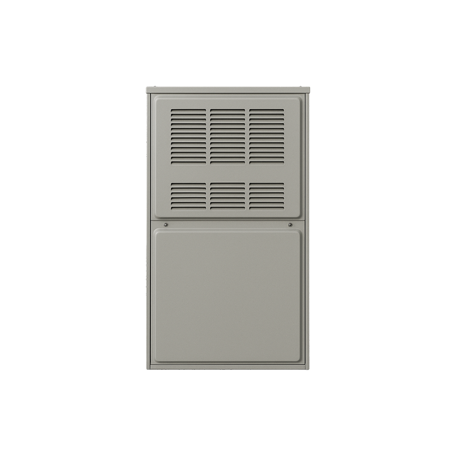 Metallic rectangular vent on a white background