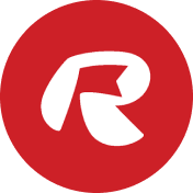 White letter R logo