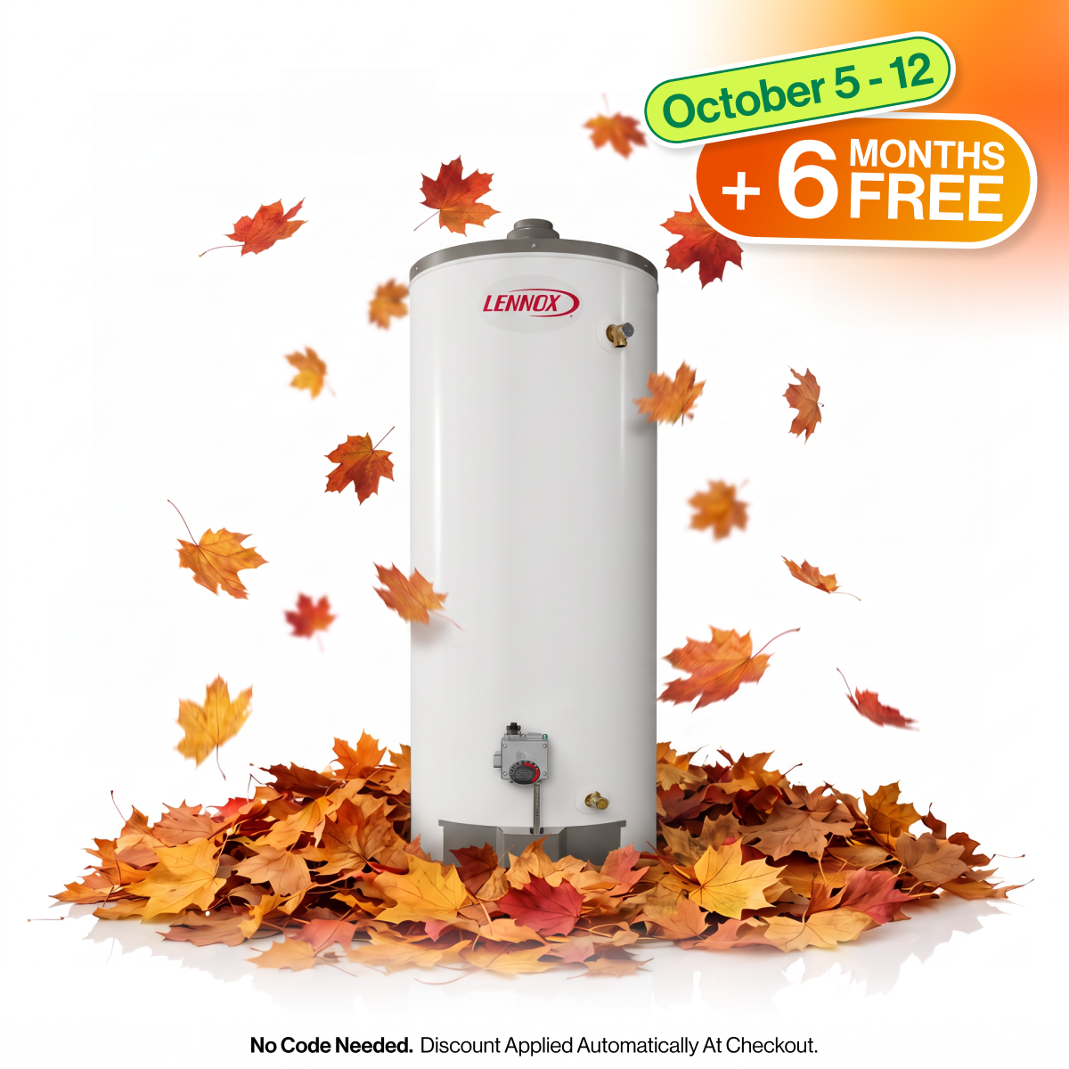 Lennox 50 Gallon Chimney Vented Water Heater