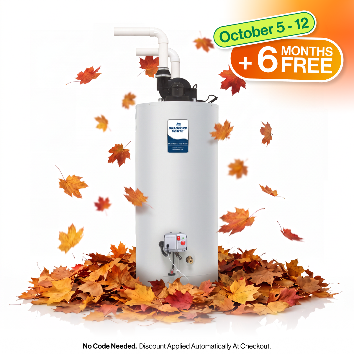 Bradford White 40 Gallon Power Direct Vent Gas Water Heater