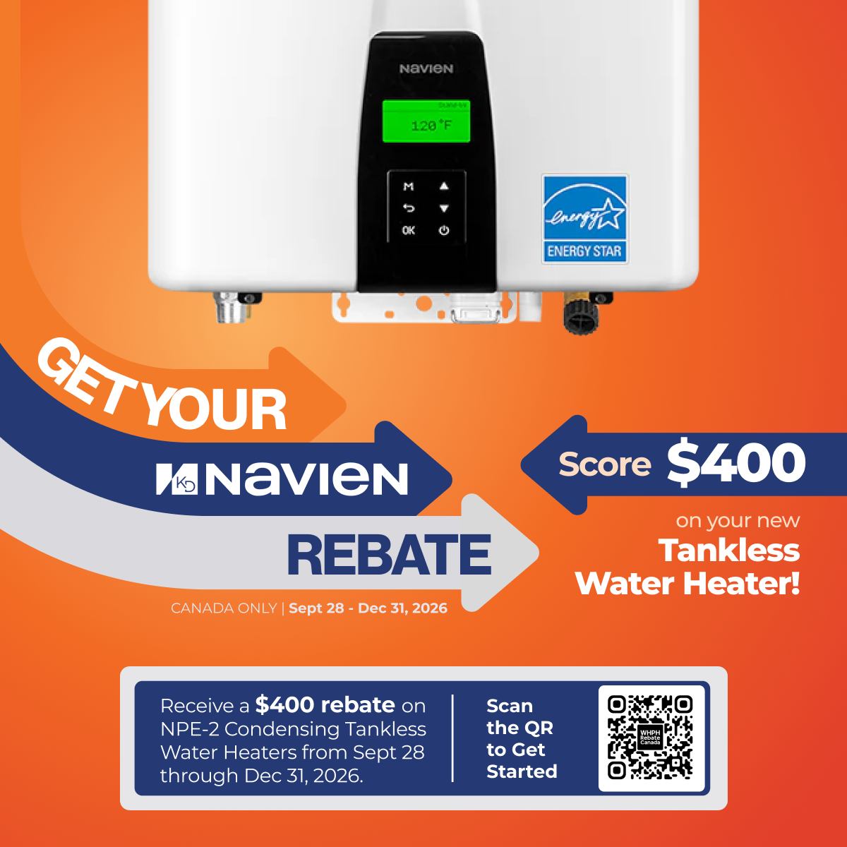 Navien Premium NPE-180S2 Condensing Tankless Water Heater