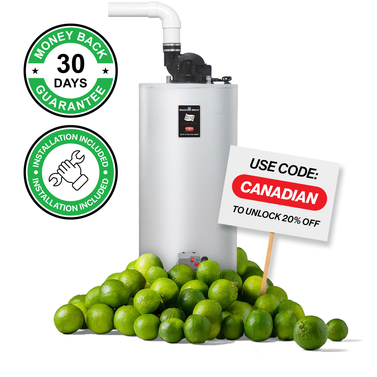Bradford White 50 Gallon Power Vent Water Heater