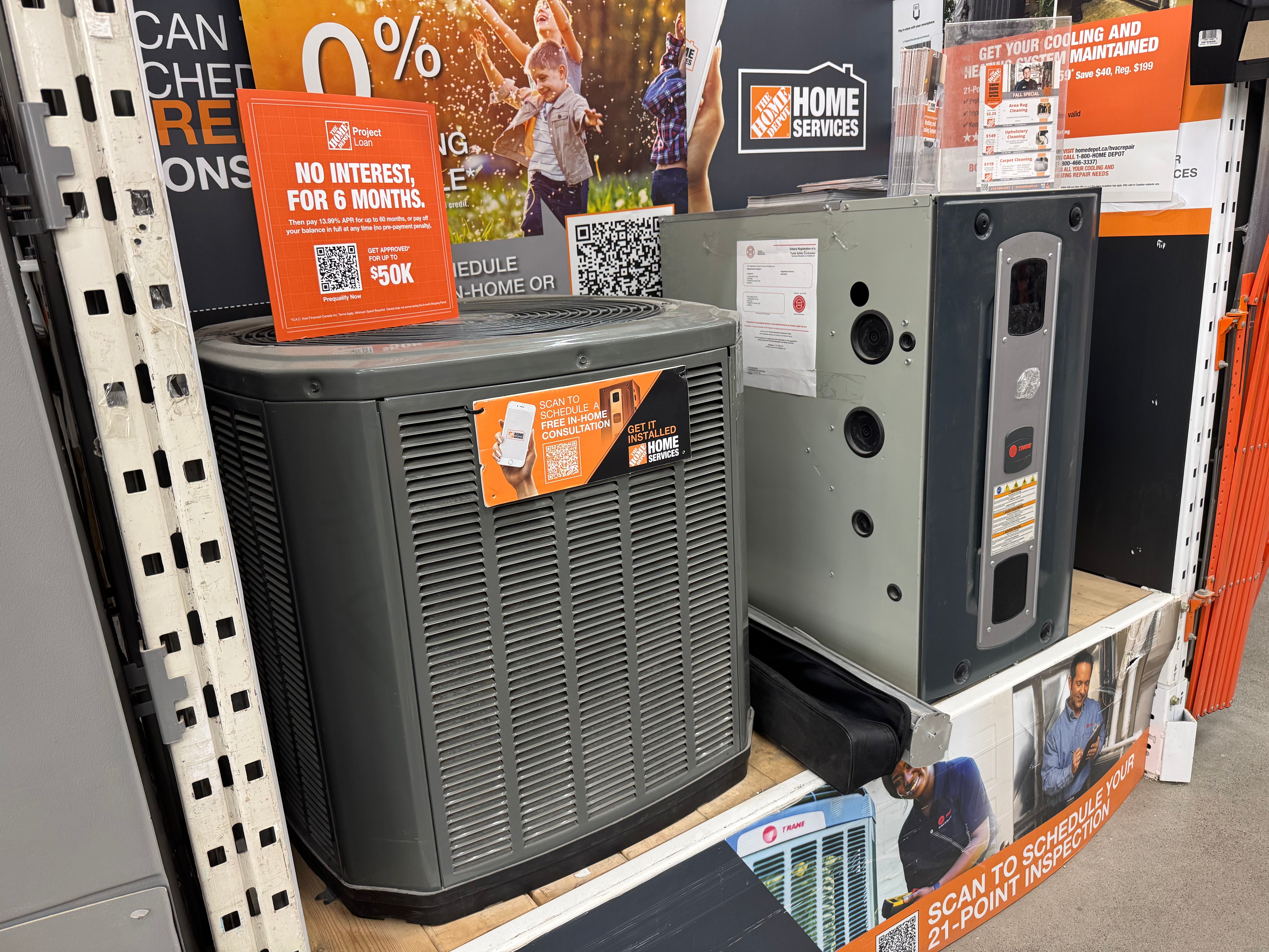 hvac services home depot Ontario